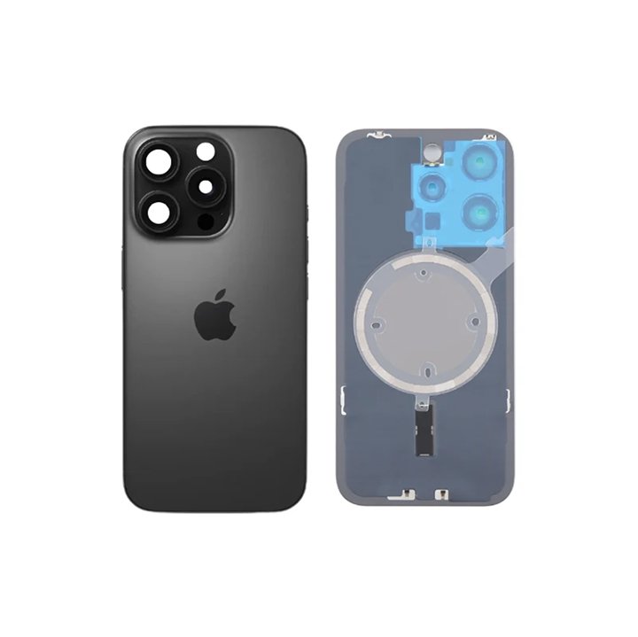 iPhone 16 PRO MAX zadné sklo housingu + magnety BLACK TITANIUM