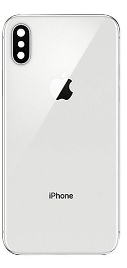 Iphone X zadný kryt, biely / silver s osadenými plieškami a mriežkami a flexami