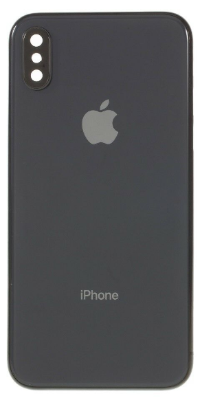 Iphone X zadný kryt, čierny / black s osadenými plieškami a mriežkami a flexami