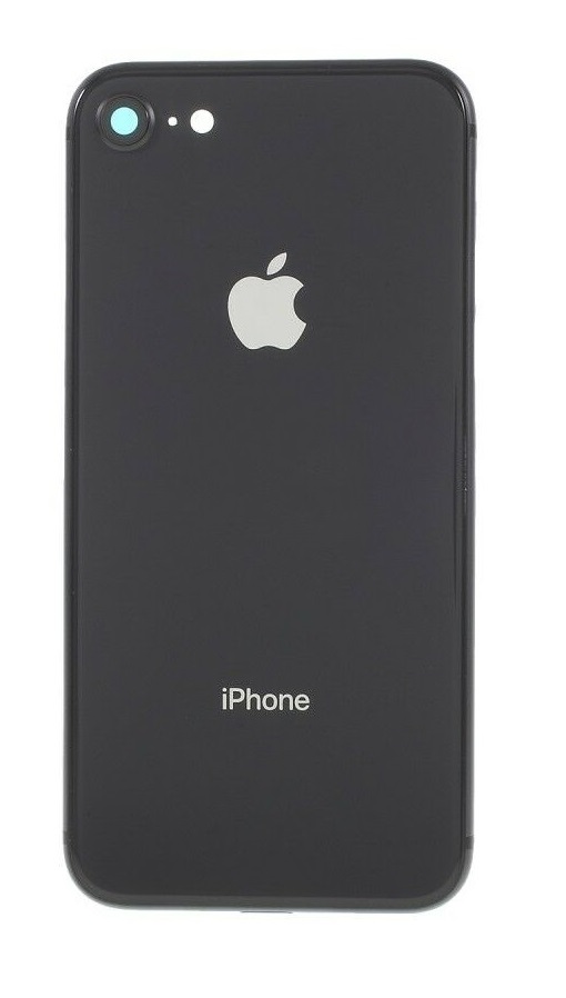 Iphone 8 zadný kryt, čierny s osadenými plieškami a mriežkami a flexami