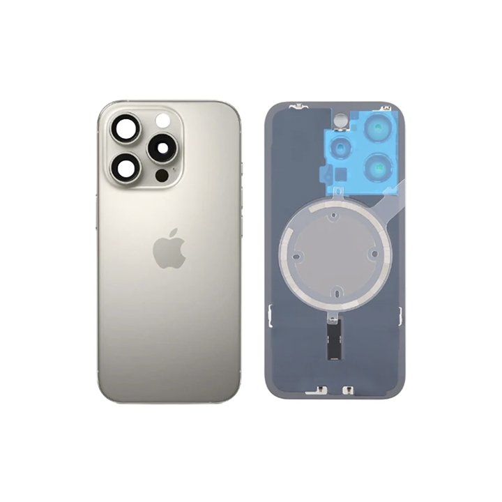 iPhone 16 PRO MAX zadné sklo housingu + magnety NATURAL TITANIUM