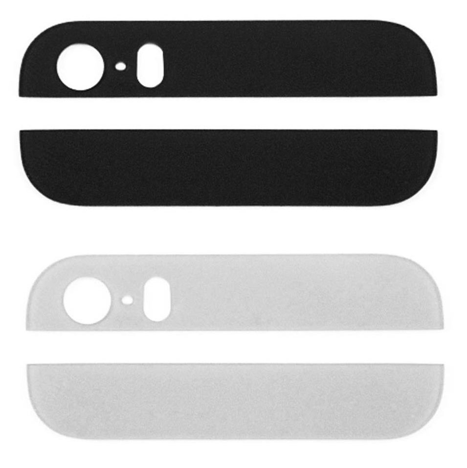 Iphone 5S/SE vrchné a spodné sklo, ČIERNE / BIELE